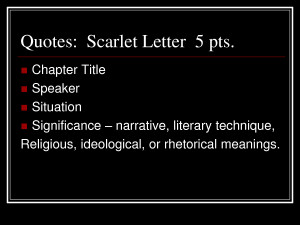 Quotes Scarlet Letter 5 pts. - PowerPoint by katiealibrandi