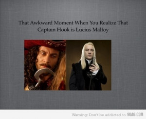 ... , boy, captain hook, haha, harry potter, lucius malfoy, quote, true
