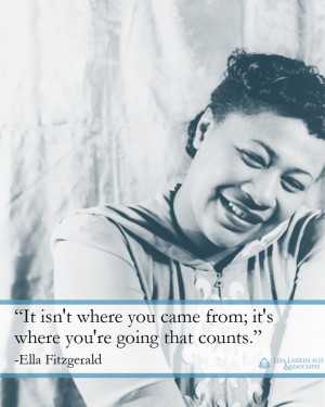 ... from; it's where you're going that counts.