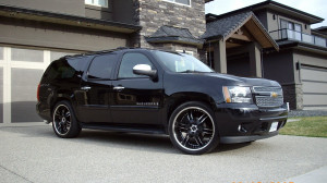 dub carnal black w stainless lip on chevy suburban