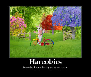 Easter bunny-exercise-fitness- hareobics-funny