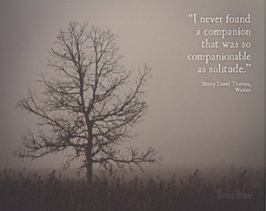 Henry David Thoreau Walden Quotes | Tree in Fog Photograph | Solitude ...