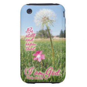 Be Still and Know Psalm 46:10 Bible Verse Quote iPhone 3 Tough Cover