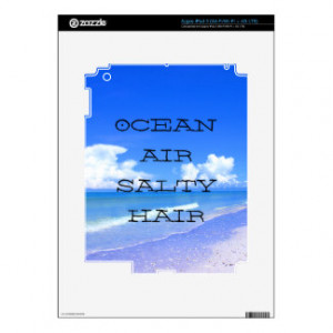 Ocean Air Salty Hair Decals For iPad 3