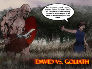 David And Goliath Wallpaper David vs. goliath by