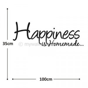 happiness is homemade wall sticker