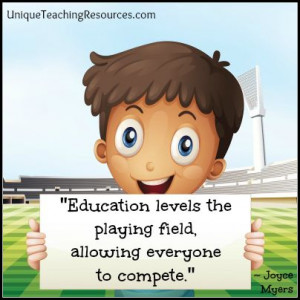 Joyce Meyer - Education levels the playing field, allowing everyone to ...