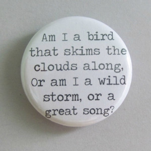 Rilke Quote Magnet Am I a bird that skims the clouds by LitPrints, $1 ...