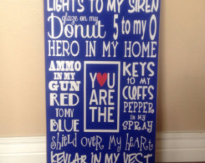 Police Officer Quotes And Sayings Cop love wood sign-police