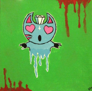 my finished Blood On The Dance Floor water colour painting