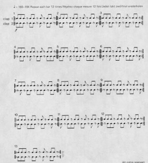 Exemple 23 : Clapping Music (1972) de Steve Reich