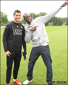 Cristiano Ronaldo and Usain Bolt