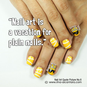 Nail art used in the photo is Here Comes the Sun .