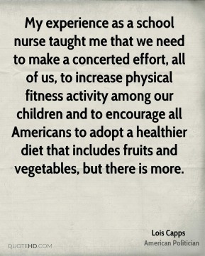 as a school nurse taught me that we need to make a concerted effort ...