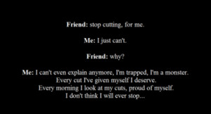 quotes about cutting yourself tumblr Stop Cutting Quotes