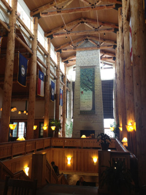 The lobby of Lied Lodge. What an amazing place to spend a week!