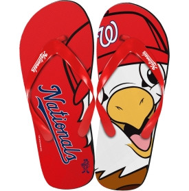 Forever Collectibles Youth Washington Nationals Mascot Flip Flops