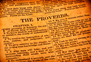 Book Of Proverbs From the book of proverbs