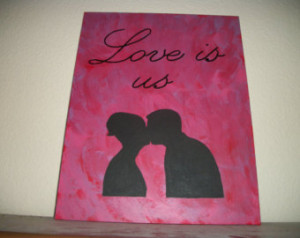 ... of kissing couple canvas quote wall art. Quote, 