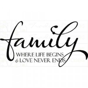 Family Where Life Begins | Wall Decals - Trading Phrases - Photo