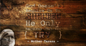 ... require us to succeed. He only requires that you TRY.