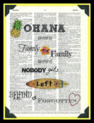 Buy Any 2 Prints get 1 Free OHANA Means Family Lilo and Stitch Quote ...