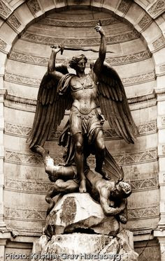 This statue is the central piece of the fountain on the Place Saint ...