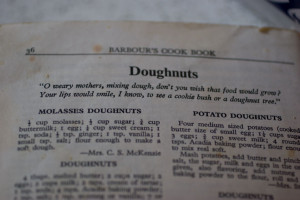 In true Nana form, this book was opened to the doughnuts page and held ...