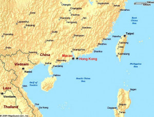 HONG KONG MACAU CHINA MAP