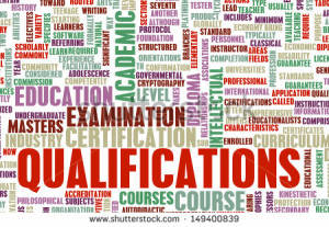 Qualifications in Business and Education as Art - stock photo