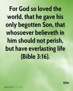 bible quote for god so loved the world