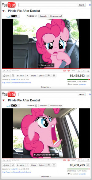 02:54 pm - Ponies: Pinkie Pie After Dentist
