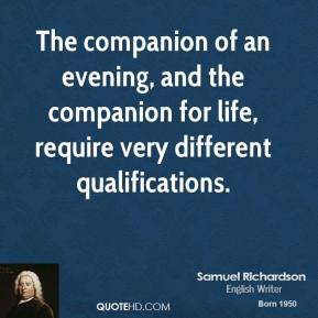 Samuel Richardson - The companion of an evening, and the companion for ...