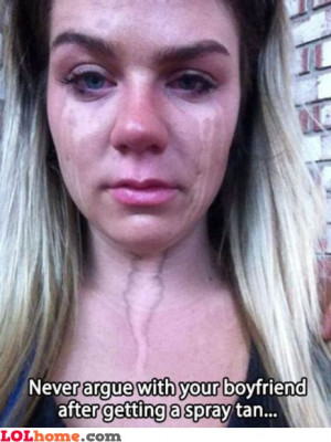 tan tears spray makeup