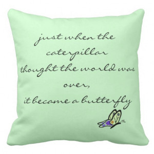 Butterfly Quote Pillow from Zazzle.com