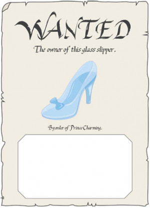 Cinderella: Wanted Poster (Glass Slipper Owner) | Free EYFS & KS1 ...