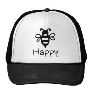 Bee Happy - Quote With A Bee Graphic Hat