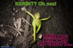 ... for this well loved star. Rest in peace Kermit. Dang you, Miss Piggy