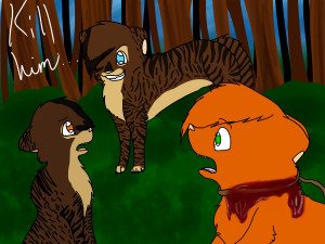 Hawkfrost, Brambleclaw and Firestar by Snow-Leopard-Roxie