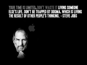 this inspired quote by the late, great Steve Jobs into a presentation ...