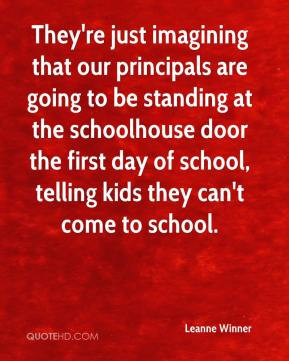 ... door the first day of school, telling kids they can't come to school