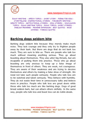 English-proverbs-Best-Quotes-Sayings-Barking-dogs-seldom-bite by ...