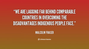 We are lagging far behind comparable countries in overcoming the ...