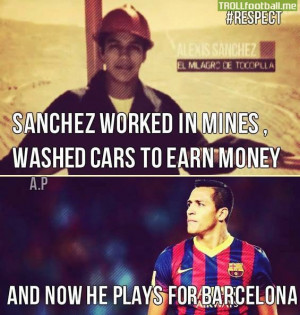 Alexis Sanchez used to work in mines, washed cars to earn money