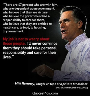 ll Never convince the 47% – Mitt Romney