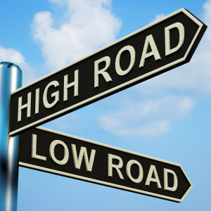 High Road/Low Road Signs