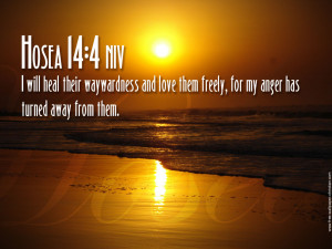 Hosea 14:4 – God Heals And Loves Us Papel de Parede Imagem