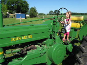 John Deere Tractors and Girls