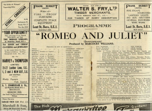 Romeo & Juliet Programme Page 2 Thumbnail