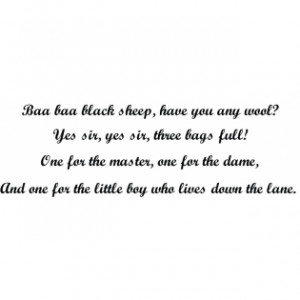 by theme quotes baa baa black sheep quote wall sticker